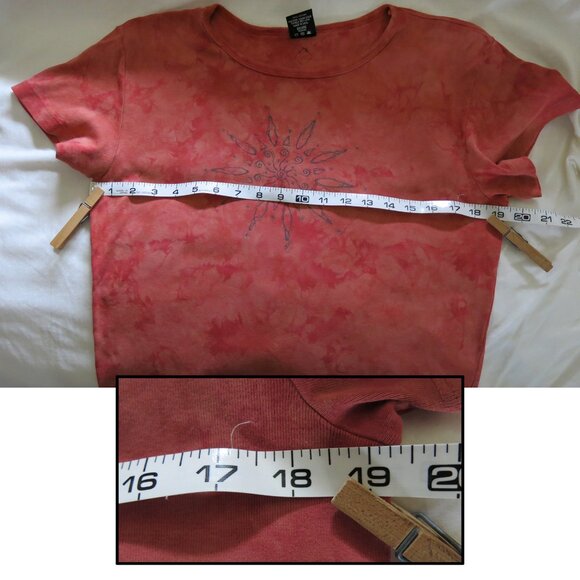 2 Preowned prAna USA Cotton Tees Tie Dye Mandala XL but run small - Picture 13 of 15